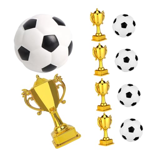 Trofeos de fútbol de plástico mini Gatuida para adornar tartas de forma fácil y limpia