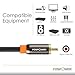 FosPower Digital Audio Coaxial Cable [24K Gold Plated Connectors] Premium S/PDIF RCA Male to RCA Male for Home Theater, HDTV, Subwoofer, Hi-Fi Systems - 6ft