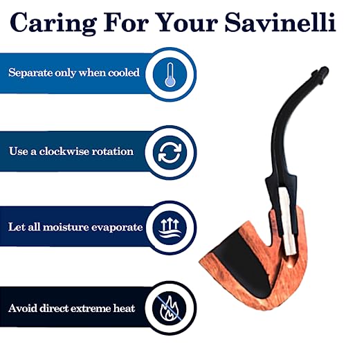 Savinelli Arcobaleno Green Tobacco Pipe - Italian Made Naturally Stained Hand Crafted Tobacco Pipes, Briar Wood Tobacco Pipe That Uses Optional 6Mm Filters (Green, 606 Ks) #TOP3