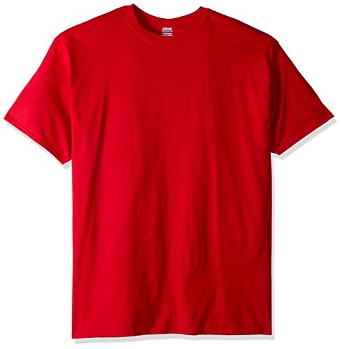 Hanes Men's Beefy-T Crewneck Short-Sleeve T-Shirt, Deep Red - 2X Tall