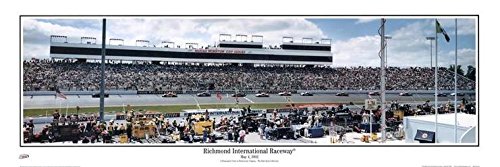 SportPicturesOnline Richmond International Raceway May 4, 2002-13.5x39 Panoramic Poster. Frame Dimensions 13.5x39 Deluxe Double Matted with Black Metal Frame #6502
