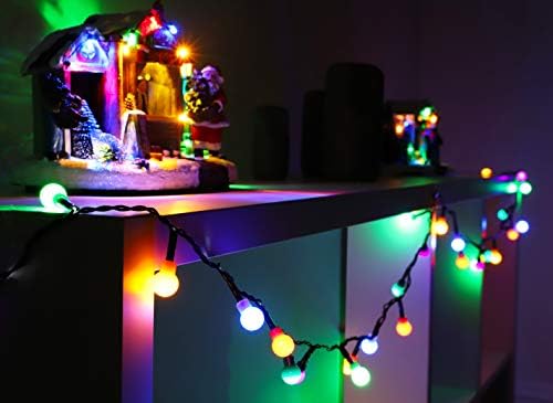 Christmas Concepts® 35 Multi Colour LED Berry Lights with 3m Green Cable - Christmas Tree Decorations - Indoor Lights