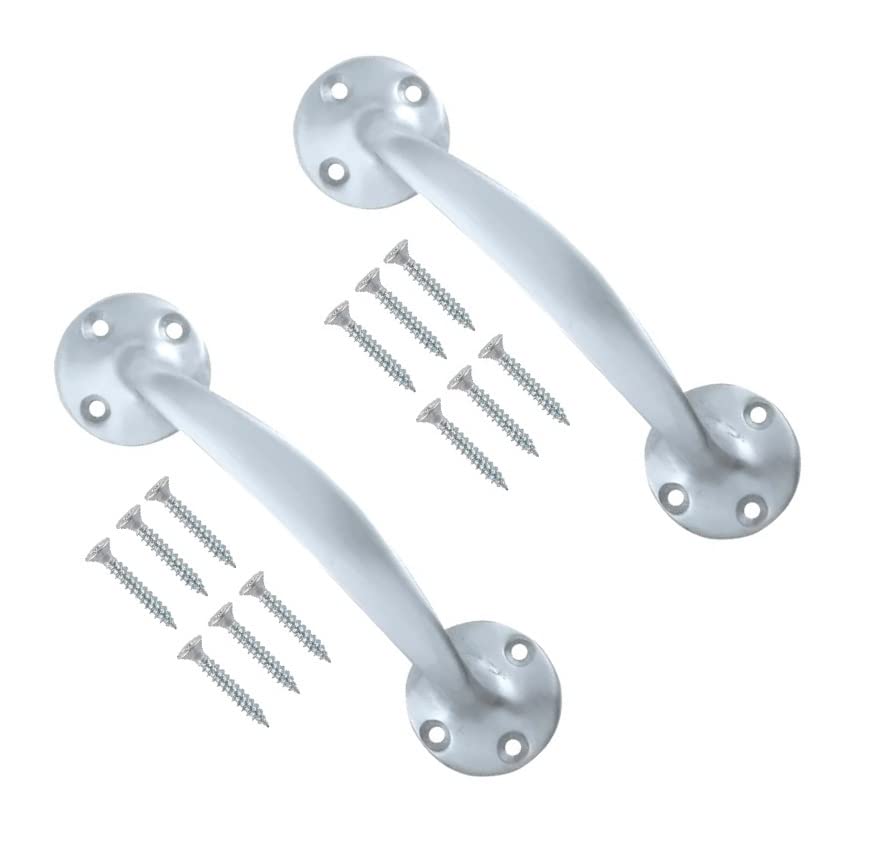 TERF® Heavy Duty Traditional Vintage Style Bow Door Pull Handle Aluminium 150mm (6 inch) Including Fixing Screw for Kitchen Cupboard Cabinet Drawer Door Pull Handle