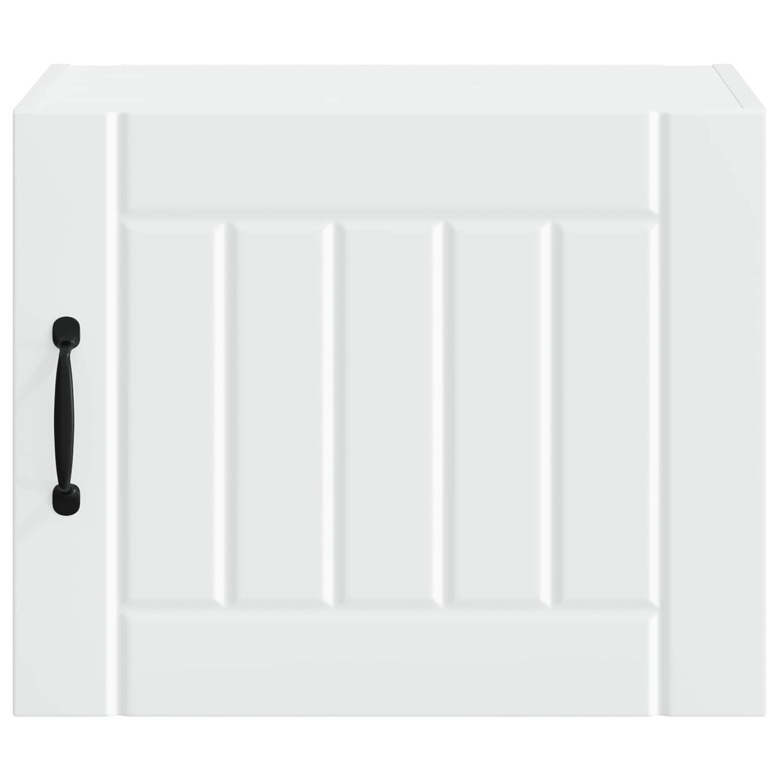 Wandschrank Lucca Weiß aus Holzwerkstoff 50 x 31 x 40 cm mit 2 Regalen und 1 Tür, vielseitiger Küchenschrank für Stauraum, Aufbewahrung und Moderne Küchenorganisation