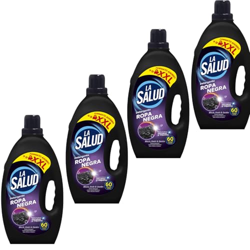 Pack de 4 LA SALUD Detergente Líquido para Ropa Negra