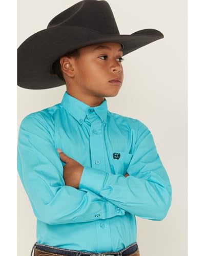 Cinch Boys Turquoise Long Sleeve Button Down Shirt2