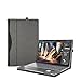 Produktbild Laptop-Schutzhülle für 40,6 cm (16 Zoll) Lenovo Yoga 7 2-in-1 16AHP9/16IML9 & Yoga 7 16 Zoll Serie & Yoga Slim 7 Pro 16ACH6 16ARH7 16IAH7, PU-Leder, abnehmbare Laptoptasche, Zubehör (Hellgrau)