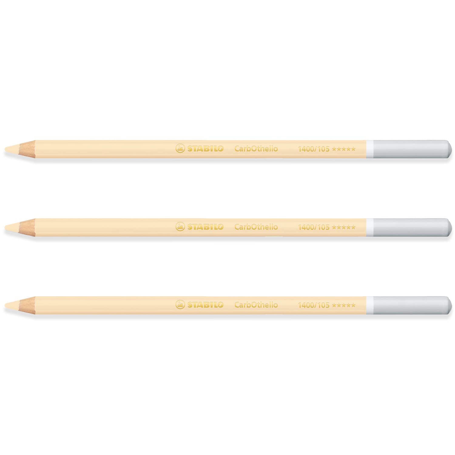 STABILO CarbOthello - Lot De 6 Crayons Fusain Pastel Couleur Noir D'ivoire