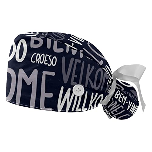 Chapeaux bouffants JDEZ et casquettes de travail ajustables pour hommes et femmes