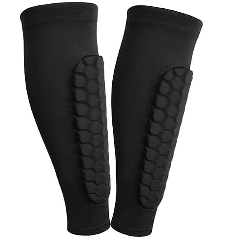 (1+1) Shield Protector Sports Ankle Guard Soccer Football Guard Black