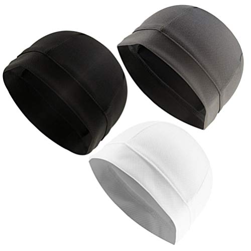 KESYOO 3 peças Capacete Forro Caveira Gorro de Ciclismo Absorção de Suor Gorro de Corrida Gorro Para
