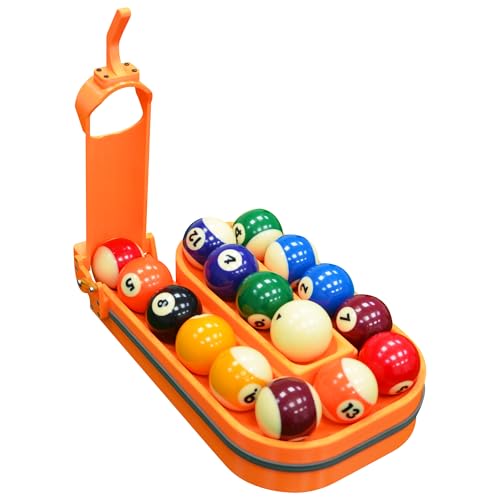 GODUNSHER Billiards & Snooker Training Rack, 3D Printed Pool Ball Rack with Perfect Alignment, Holds 15 Balls, Portable Practice Tool for Pool Table Accessories, Includes Screwdriver & Rubber Bands