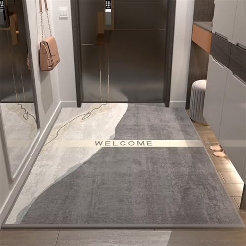 Tapis doux à motif simple et moderne gris lavable 180x280cm - 2