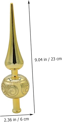 Miniatura 8 de BESTOYARD 15 piezas de árbol de Navidad, estrella de árbol de Navidad, decoración de árbol de Navidad plateada, decoración de metal, diseño de bola