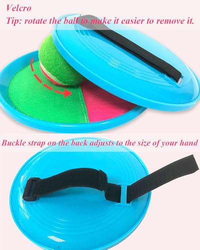 Elfzone Catch Ball - Sticky Paddles and Balls for Kids, Beach Toys Back Yard Pool Outdoor Lawn Games Backyard Camping