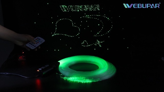 Image of Small Size 500pcs Fiber Optic Star Lights for Car Ceiling, 6W Starlight Headliner Kit with Twinkle Effect, Sound-Activated APP& Remote Control RGBW Starlight Engine for Car Home 9.8ft*0.03in