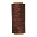 Mandala Crafts Brown Flat Waxed Thread for Leather Sewing - 273 Yds 150D 0.8mm Polyester Leather Thread String Waxed Cord for Leatherwork, Beading, Bookbinding, Hand Stitching