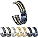 Watch Straps 20mm 22mm Quick Release Stainless Steel Watchband Double Press Butterfly Buckle Flat Head Universal Strap with Tool