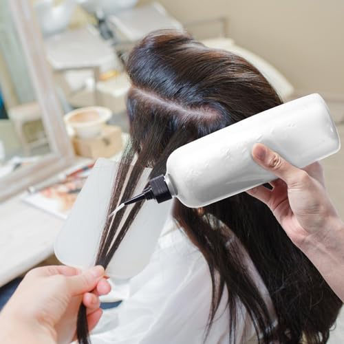 Yebeauty Frasco aplicador de cor de cabelo, 2 frascos aplicadores transparentes para cabelo, 500 ml,