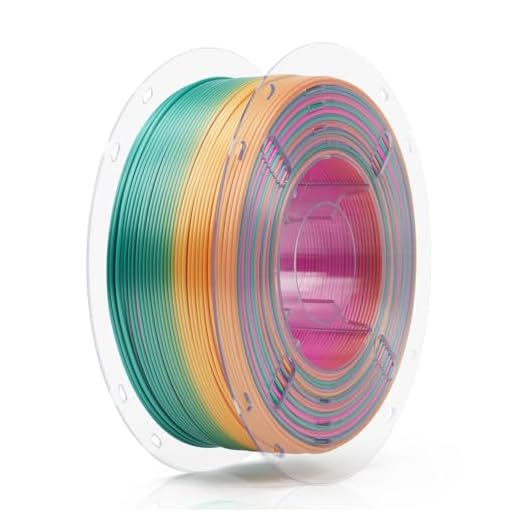 FilaBees Silk PLA Filament 1.75mm Rainbow Candy, 1kg/2.2lbs Spool, Shiny Glossy Multicolored 3D Printer Filament, No Smoke & No Odor, Dimensional Accuracy +/- 0.02mm for Most FDM Printers