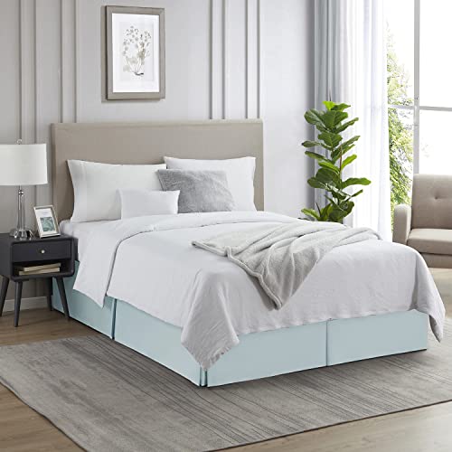 Image of Nestl Light Baby Blue Twin Bed Skirt - Twin Size Bed Skirt 14 Inch Drop - Brushed Microfiber Bed Skirts - Hotel Quality Pleated Bed Skirt - Shrinkage & Fade Resistant