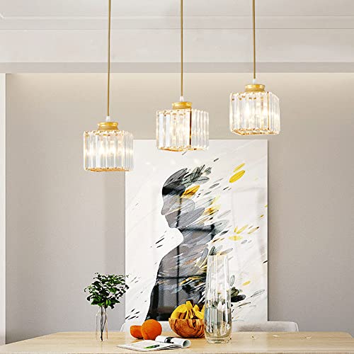 Lámpara de techo con base E27 moderna lámpara colgante creativa dorada 13cm 3