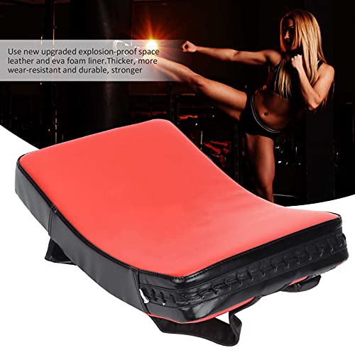 Sungooyue Taekwondo Kick Boxing Pad, Arc Space Leather Martial Arts Muay Thai Foot Target Kick Punch Pad (Red) #TOP3