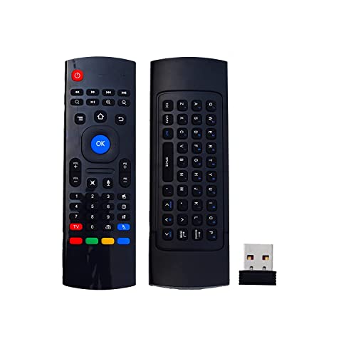Tech Vibes Air Fly Mouse Universal Smart Remote with Keyboard and IR Learning Feature for Smart TV,Android TV Box,Mini PC, Laptop, Projector,IPTV, HPTV, Set top Cable TV and Gaming