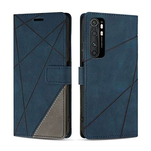 SONWO Cover per Xiaomi Mi Note 10 Lite Custodia, Flip Caso in PU Pelle Case Cover Premium Portafoglio Custodia per Xiaomi Mi Note 10 Lite, Supporto Stand, Slot per Schede, Blu