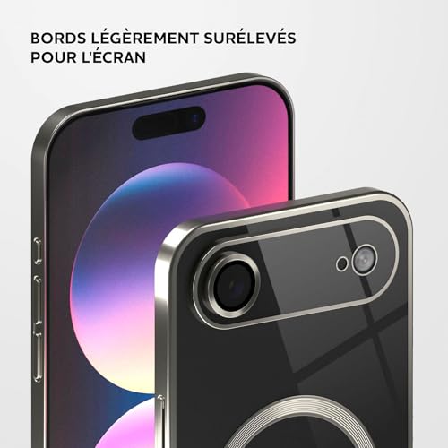 Coque iPhone Air ONEFLOW Aura silicone transparent MagSafe titane - 6
