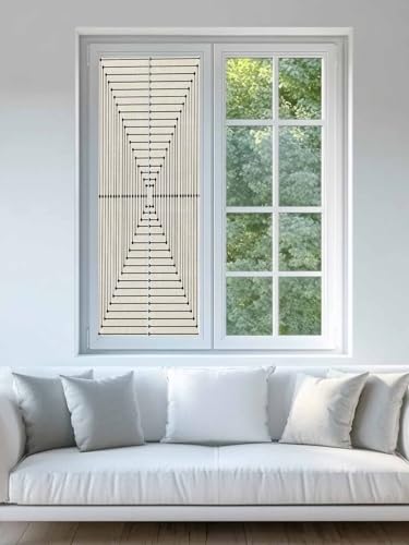 Película para ventana privacidad beige y negro 19.6x39.3 pulg miniatura 4