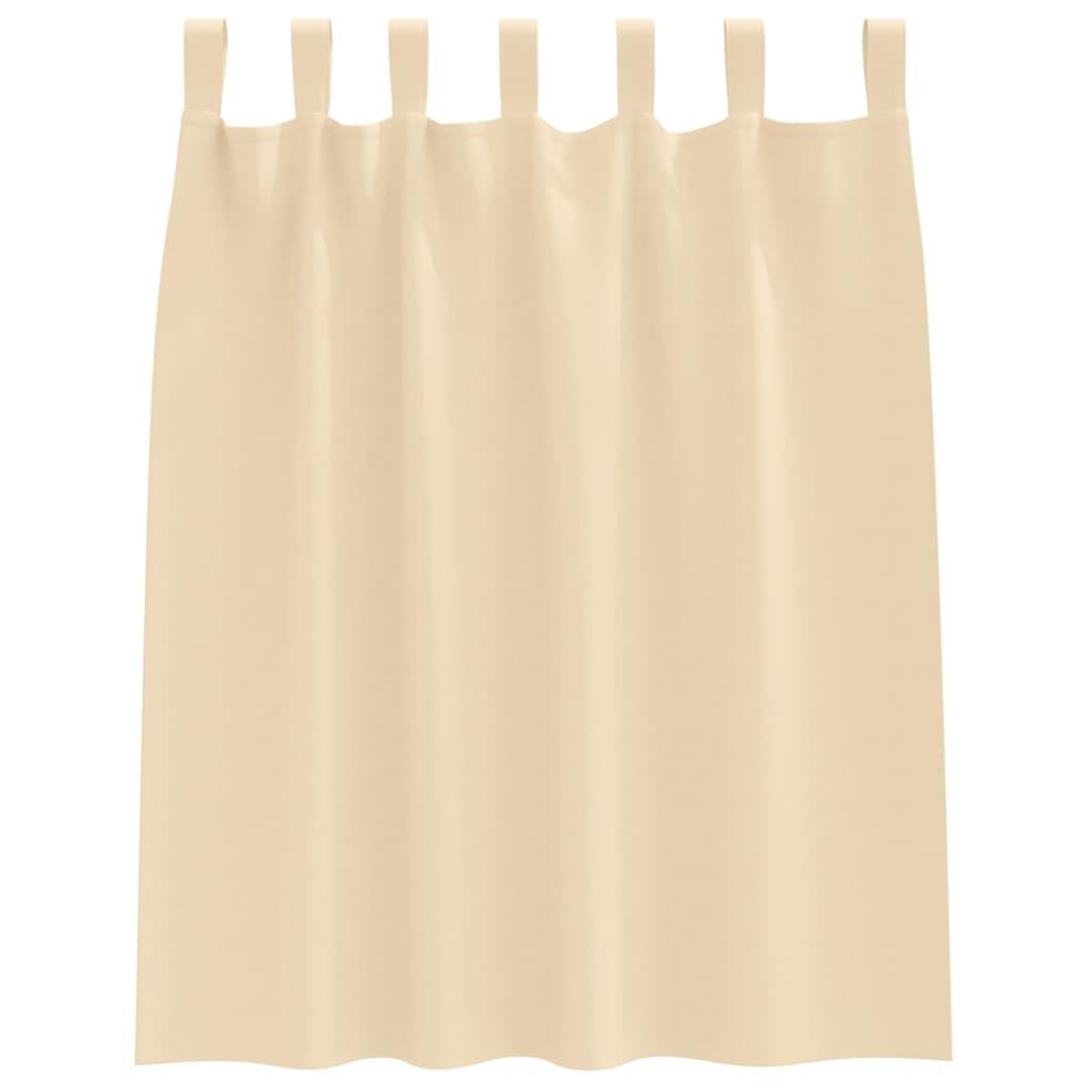 Set di 2 tende oscuranti con occhielli, in poliestere, oscuranti, per soggiorno, camera da letto e ufficio, 140 x 140 cm, colore: crema