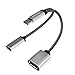 Produktbild MOSWAG USB C OTG Splitter USB Typ C mit USB C Buchse und USB A Buchse Kompatibel mit Chromecast mit Google TV/Samsung S21 S20 S20+ Ultra/Google Pixel 5 4 4 XL 3 3 XL/LG V40 V30 G6 G8