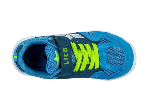 Lico Unisex Kinder Sport Vs Hallenturnschuhe, Blau Marine Lemon, 38 EU
