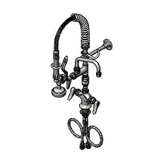 T&S Brass MPZ-2DLV-06 Mini-PRU Single Hole/Dual Temp Base with B-0107, ETERNA, 6" Nozzle, Vacuum Breaker