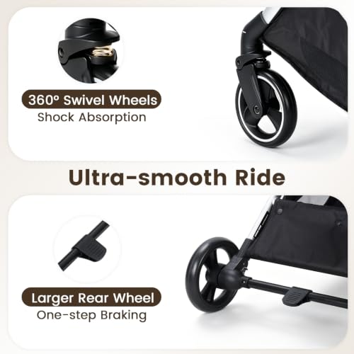 Image of T3 Pro Small Dog Stroller (Beige & Net Wall) | Detachable Carrier, 3-in-1 Stroller, Lightweight, Breathable Mesh Fabric, One-Button Braking, Easy to fold