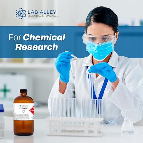 Lab Alley Hexanes Lab Grade Solvent, Non-Polar Chemical for Extractions, Sample Prep & General Laboratory Applications, 1 Gallon (Pack of 4 x 1 Quart Bottles)