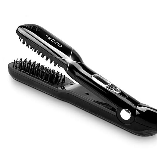 MKBOO Steam Hair Straightener, Hair Styling Hot Wide Tooth Comb Brush Anti-Scald Fast Heating
