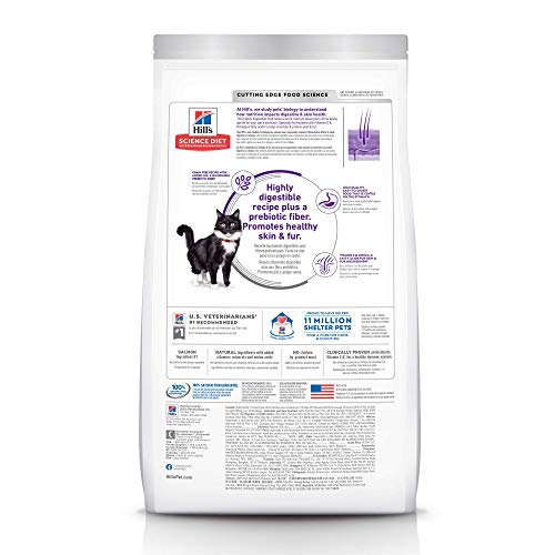 Hill's Science Diet, Grain Free Dry Cat Food, Adult, Sensitive Stomach & Skin, Salmon & Yellow Pea Recipe, 13 Lb. Bag #TOP1