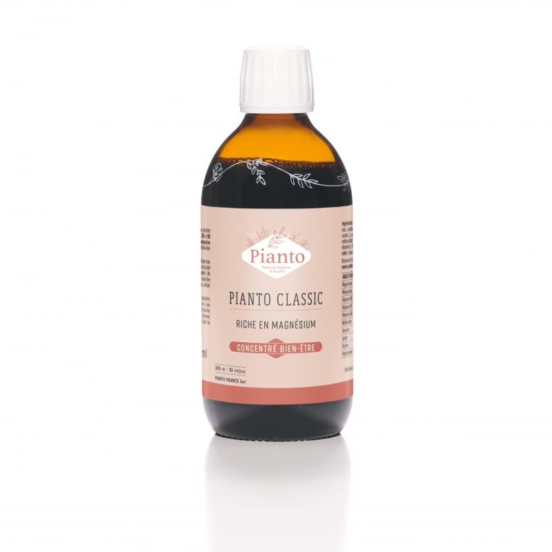 Pianto Classic – Complément bien-être, concentré fermenté à base d'extraits végétaux, nutriments, vitamines, riche en magnésium – haute biodisponibilité - microbiote- transit - 30 jours, Marron, 300mL