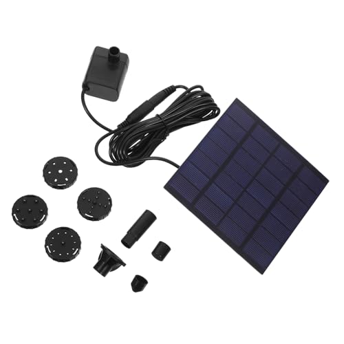 AKOOSY 太陽光発電コンパクト噴水ポンプ 角ソーラーパネル搭載 屋外園池用 水循環省エネ設計 簡単設置持続可能な景観装飾