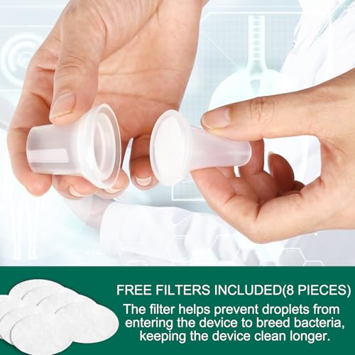 Breathing Exercise Device for Lungs, Lung Expansion and Mucus Relief Device, Portable Expiratory Breathing Exerciser with A Set of Accessories, Breathing Trainer for Lung Cleanse(Green) - Image 6