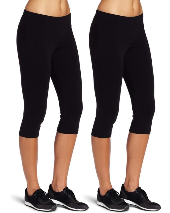 SpaldingWomens Capri Leggings - High Waist Running Workout Athletic Yoga Pants - Non See Through Slim Fit and Plus Size S-3X
