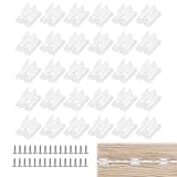 JinRuiCPeng 30 PCS Fixation Ruban LED, Inclure Vis, Clips de Montage Bandeau LED Flexible, Attaches LED Murales Discrètes pour Enseignes Lumineuses, Décoration Intérieure et Extérieure