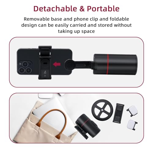 Mcbazel Trípode Móviles de Seguimiento Facial con Luz, Palo Selfie 360 ° ​Seguimiento Automático Soporte Teléfono, Control Remoto/por Gestos para Vlogs, Transmisión en Vivo/Grabación de Video - imagen 10