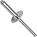 Large Flange Pop Rivets 3/16" x 1/2" All Aluminum Dome Head Blind 6-8 Gap .376" - .500" Quantity 50 by Fastenere
