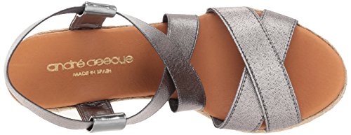 Sandale cage espadrille André Assous Dalmira étain 37 - 5