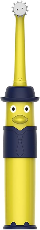 iaotuGo Smart Electric Toothbrush For Children 3-6,7-14 Kids IPX7 Waterproof DuPont Soft Bristle Patented 3D double-sided brush head 30 seconds in faster cleaning (3-6 Years Old, Yellow)