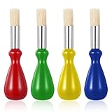 Jeffdad 4PCS Toddler Paint Brushes, Chubby Paint Brushes for...