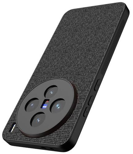 Image of Kapa Soft Full Fabric Protective Back Case Cover for Vivo X200 (5G) | Shockproof Slim Hard Anti Slip Back Case (Black)